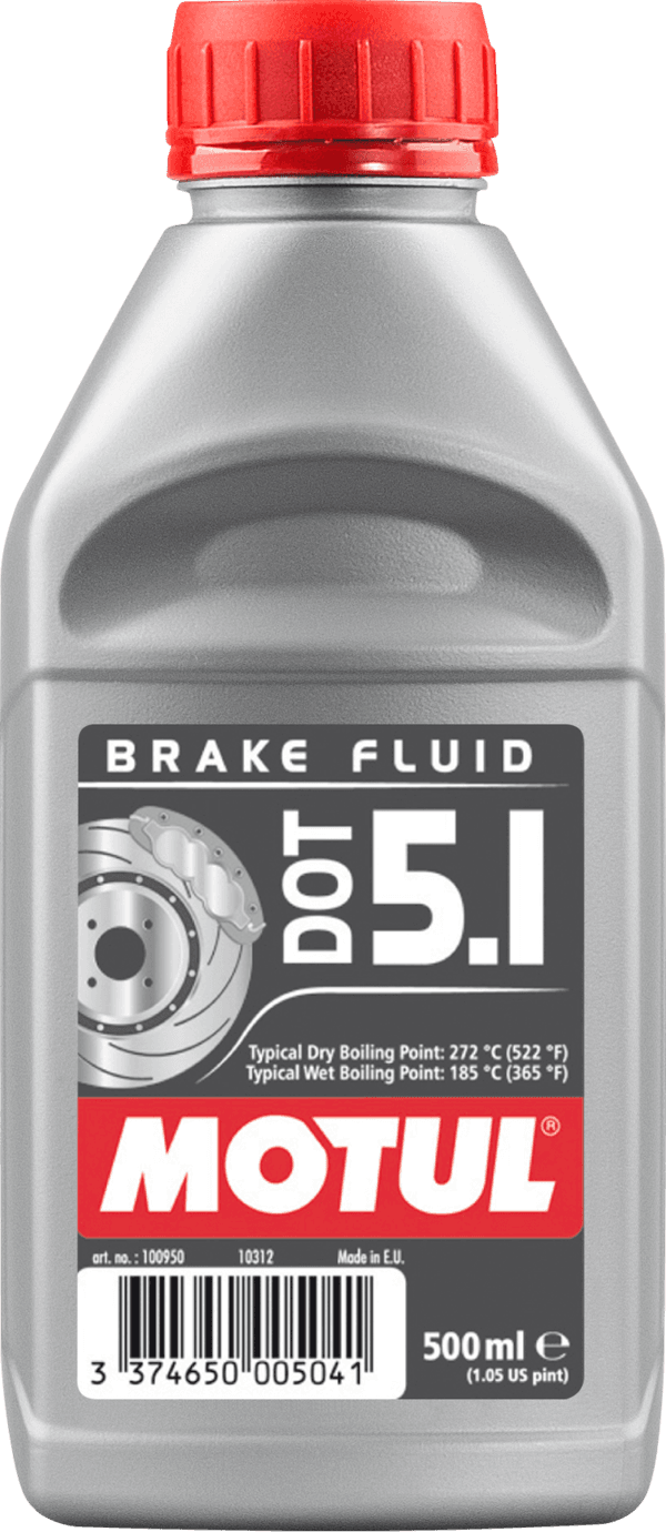 LIQUIDO DE FRENO: 5,1 500 CC FMVSS 116 DOT 3/4/5.1 NO SILICONE BASE - SO 4925 - SAE J1703 MOTUL BRAKE FLUID Motul Brake Fluid_5,1_500 cc