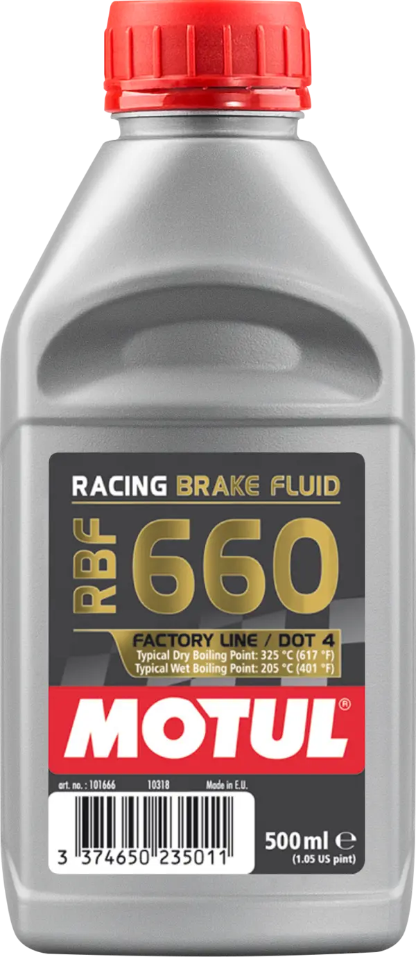 LIQUIDO DE FRENO: DOT 4 500 CC FMVSS 116 DOT 4 - SAE J1703 MOTUL FACTORY LINE RBF 660 Motul FACTORY LINE RBF 660_DOT 4_500 cc